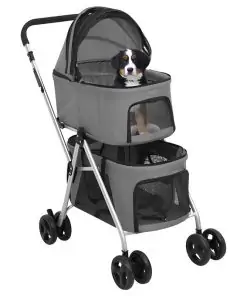 Poussette pour 2 chats