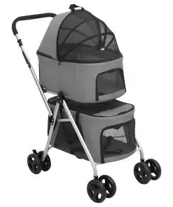 Poussette pour 2 chats